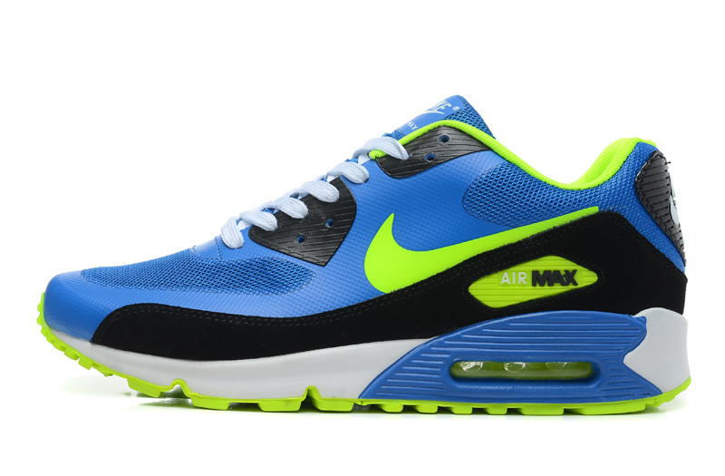 New Men'S Nike Air Max Black/Greenyellow/Dodgerblue